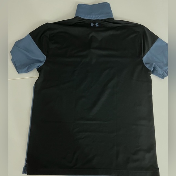 UnderArmour polo shirt size M blue and black - Picture 2 of 3